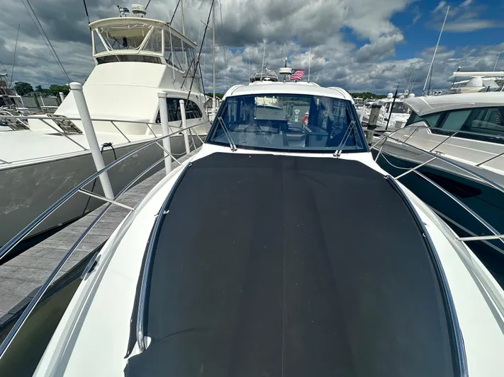 Sea Addendum Yacht Photos Pics 2021 Galeon 425 HTS yacht docked under cloudy sky.