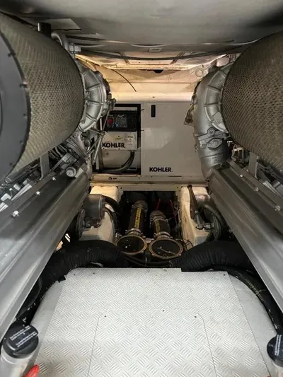  Yacht Photos Pics Engine room of a 2005 Baia Atlantica 78 yacht with Kohler generators.