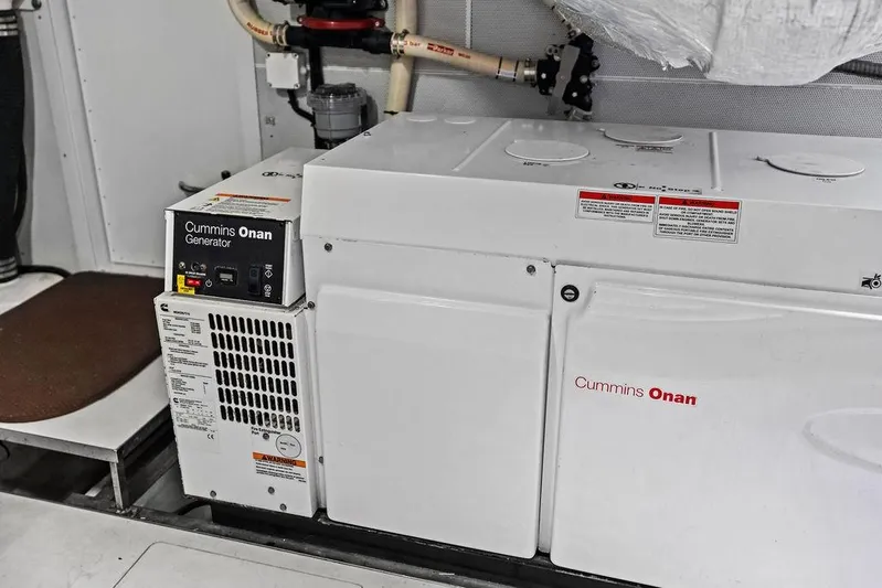  Yacht Photos Pics Cummins Onan generator in 2018 Galeon 640 Fly yacht engine room.