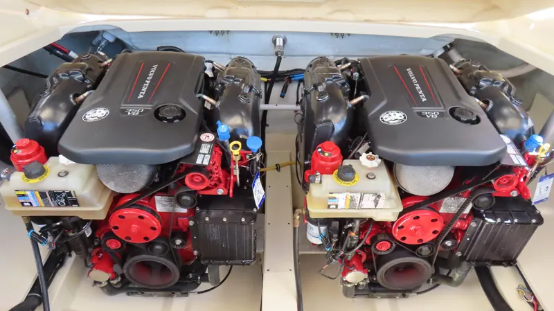  Yacht Photos Pics Twin Volvo Penta engines in a 2018 Chris-Craft Launch 34 boat.