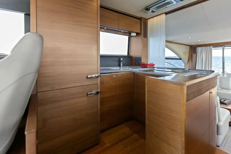 Princess Rose Too Yacht Photos Pics Luxurious 2016 Princess 60 Flybridge yacht interior with modern kitchen design.