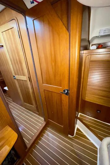 Ayewash Yacht Photos Pics Cabin Sole and Teak Doors
