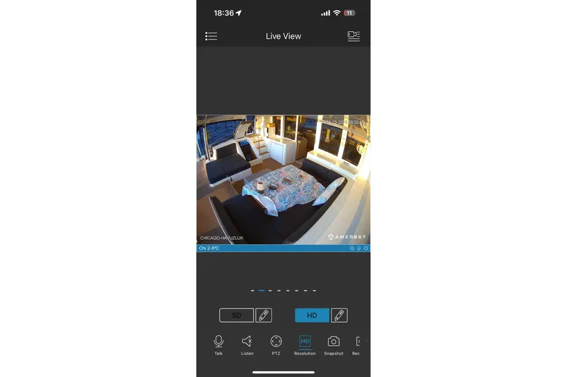 Chicago Yacht Photos Pics Interior view of 2020 Lagoon 52 F yacht, featuring cozy seating and modern design.