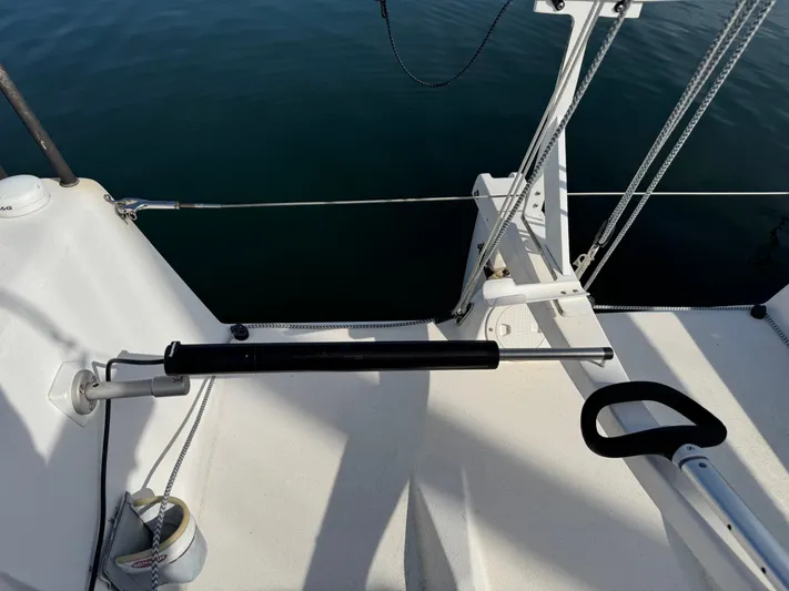 Easy Yacht Photos Pics J Boats J/88 2014, deck view with steering mechanism.