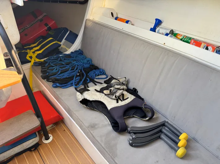 Easy Yacht Photos Pics Interior of a 2014 J/88 yacht with sailing gear.