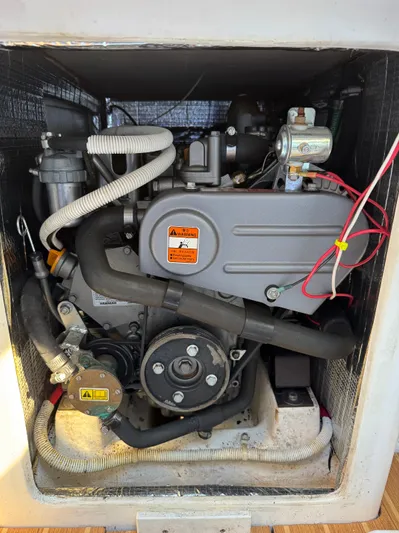 Easy Yacht Photos Pics Engine compartment of a 2014 J Boats J/88 sailboat.