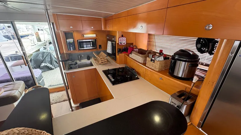 Dream Catcher Yacht Photos Pics Galley Port Looking Aft