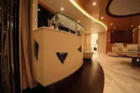 Luxurious interior of 2014 Bilgin Custom 150 yacht with modern design and elegant furnishings.