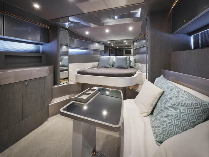  Yacht Photos Pics Luxurious interior of 2014 Riva Rivarama Super 44 yacht with modern furnishings.