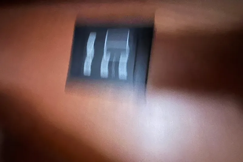  Yacht Photos Pics Blurry image of a control panel on a 2005 Sabre Flybridge yacht.