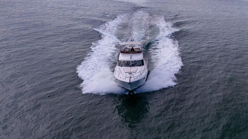 Seabreeze Yacht Photos Pics Princess 58 SEABREEZE - Bow Aerial Running Shot