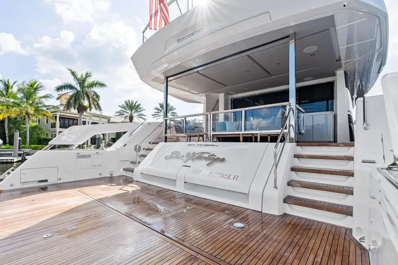 Don Tortuga Yacht Photos Pics Luxurious 2024 Sunseeker Ocean 90 yacht with elegant deck and modern design.