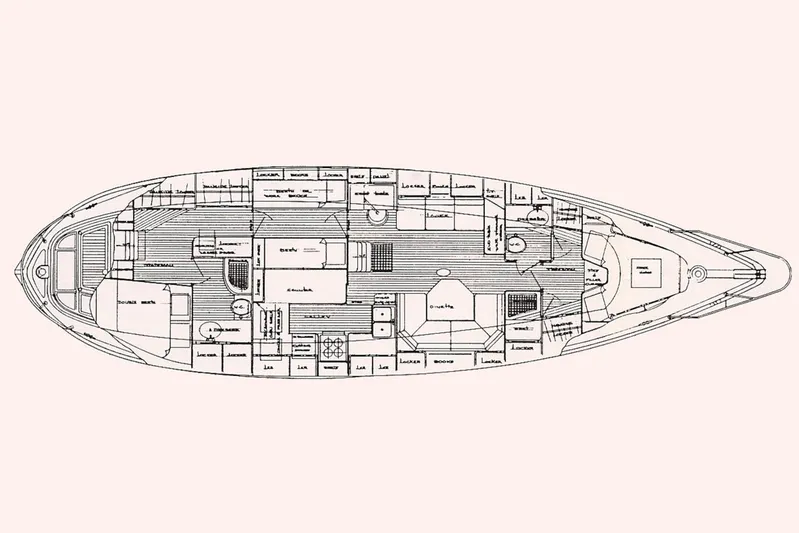 China Doll Yacht Photos Pics Layout - line drawing