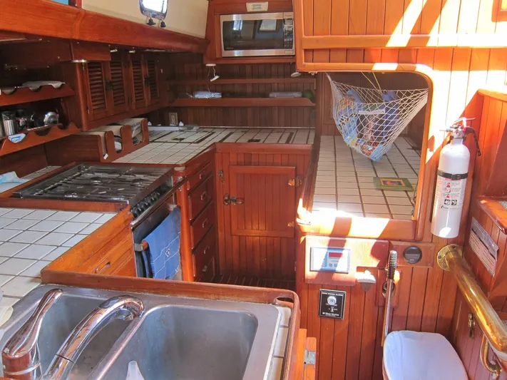 China Doll Yacht Photos Pics Galley - view aft