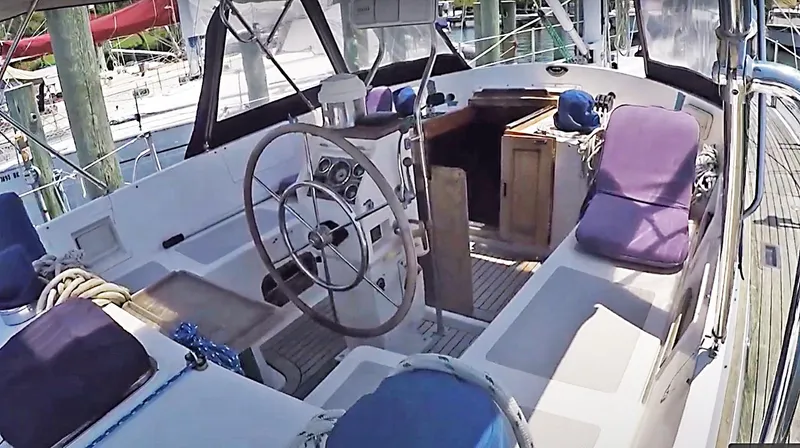 China Doll Yacht Photos Pics Cockpit - view fwd from stbd