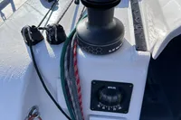 Dehler 30 sailboat deck with winch and ropes, 2022 model.