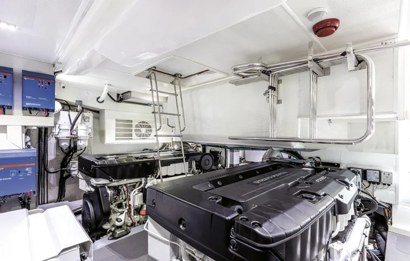 Absolute Navetta 64 Yacht Photos Pics Engine room of 2025 Absolute Navetta 64 yacht, featuring advanced machinery and equipment.