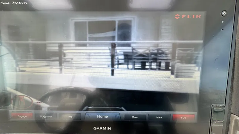  Yacht Photos Pics Garmin display on 2008 Boston Whaler 345 Conquest showing FLIR camera view.