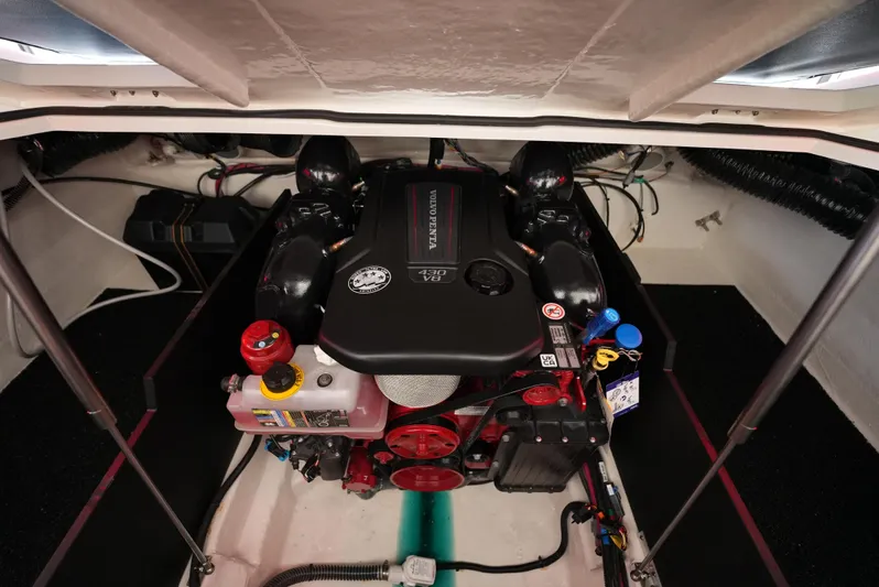 Yacht Photos Pics 2025 Regal LS9 engine compartment showcasing advanced marine engineering.