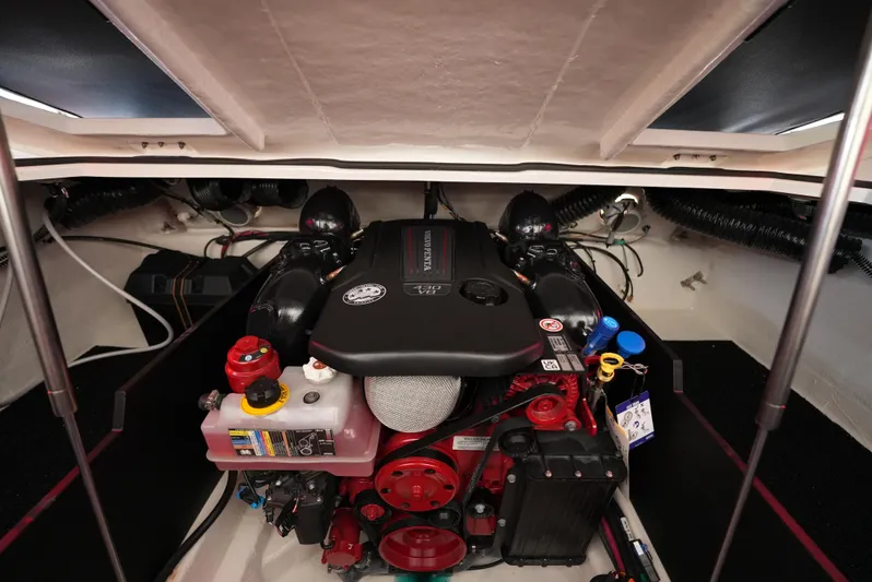  Yacht Photos Pics 2025 Regal LS9 engine compartment showcasing advanced marine engineering.