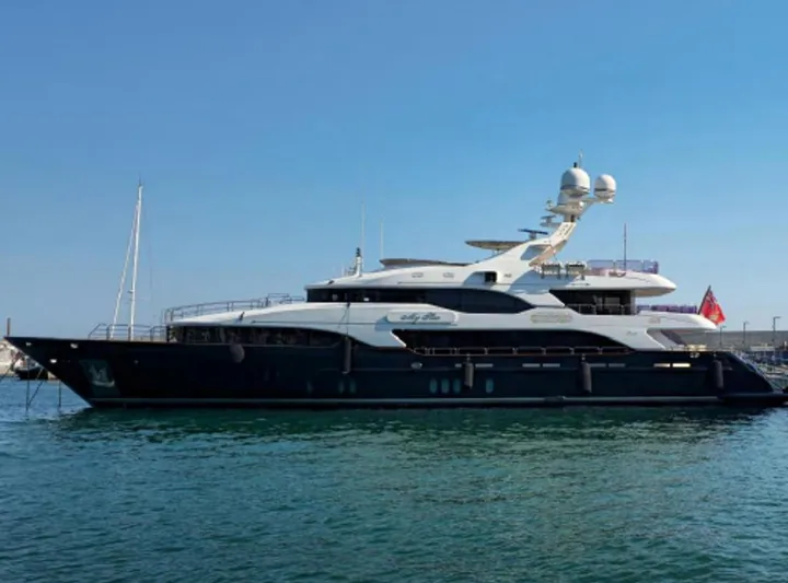  Yacht Photos Pics Luxury yacht Benetti Vision 145, 2010 model, docked in serene waters.