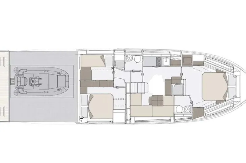 53 Flybridge Yacht Photos Pics Floor plan of a 2012 Azimut 53 Flybridge yacht, showcasing interior layout.