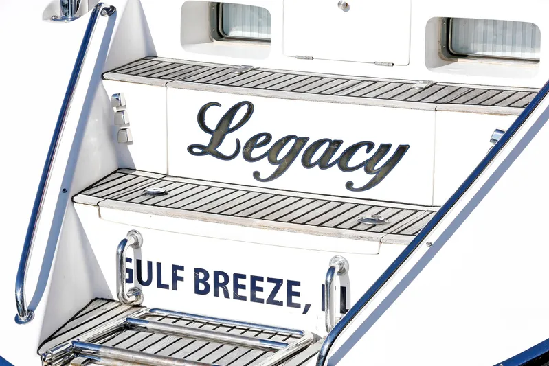Legacy Yacht Photos Pics Stern of 2012 Hylas 49CC yacht named "Legacy" in Gulf Breeze, IL.