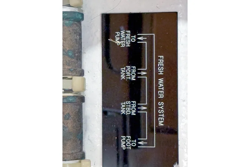 Legacy Yacht Photos Pics Diagram of a fresh water system on a 2012 Hylas 49CC boat.