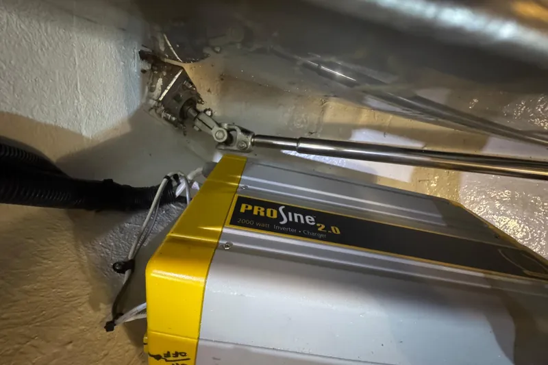 Legacy Yacht Photos Pics ProSine 2.0 inverter charger in a 2012 Hylas 49CC yacht engine room.