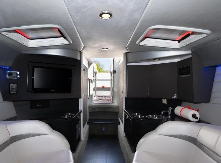  Yacht Photos Pics Interior of 2017 Formula 382 FASTech boat with modern amenities and sleek design.