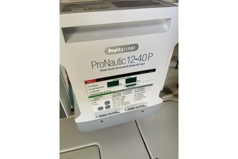  Yacht Photos Pics ProMariner ProNautic 12-40P marine battery charger on SeaVee 370z, 2022 model.