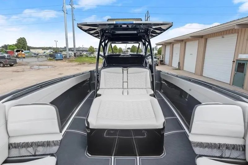  Yacht Photos Pics 2023 Nor-Tech 390 Sport Center Console boat with sleek seating and modern design.