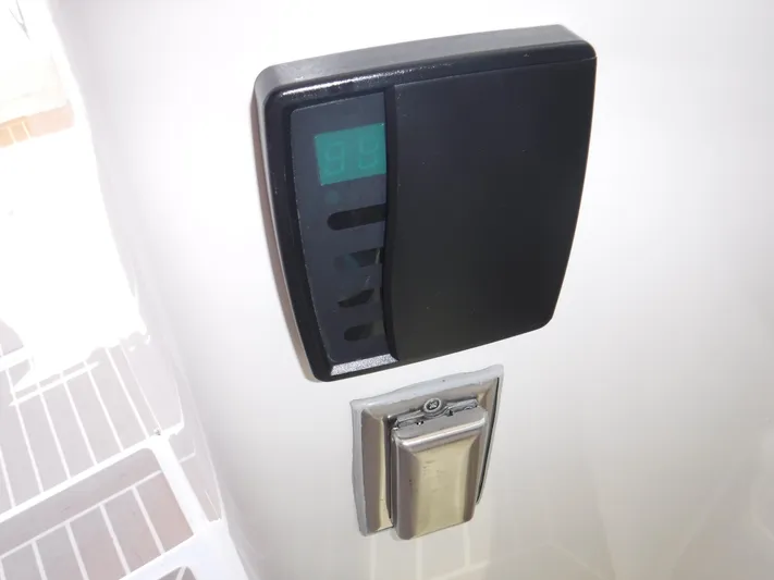  Yacht Photos Pics Electronic control panel on a 2008 Boston Whaler 345 Conquest boat.