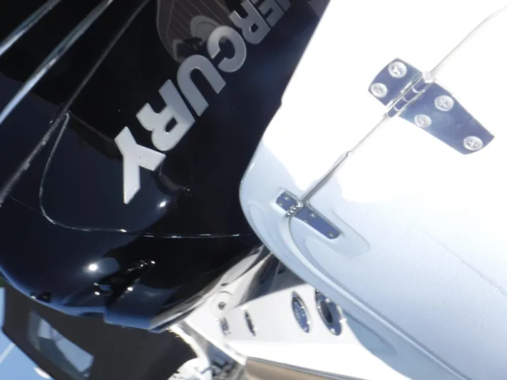  Yacht Photos Pics 2008 Boston Whaler 345 Conquest with Mercury engine detail.