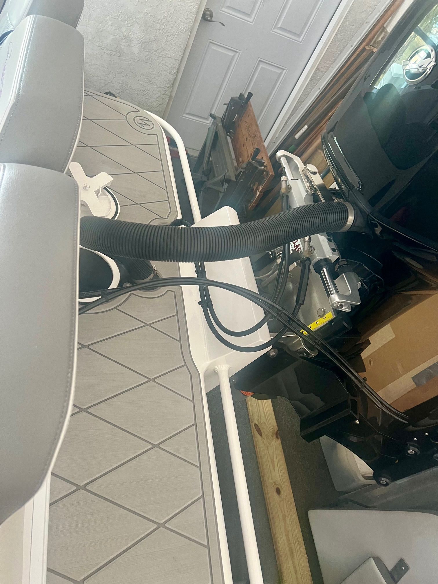 Interior view of a 2018 Concept 23 boat.