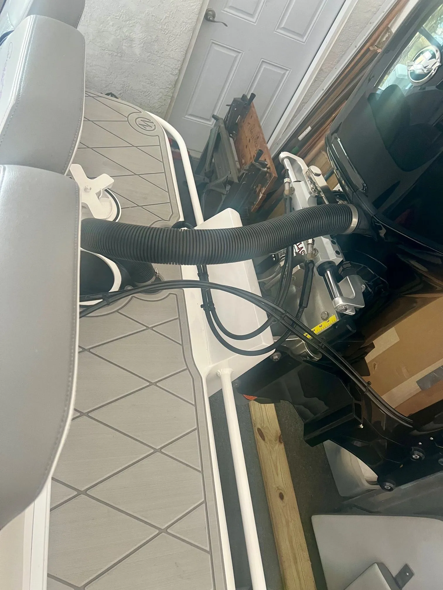 Interior view of a 2018 Concept 23 boat.