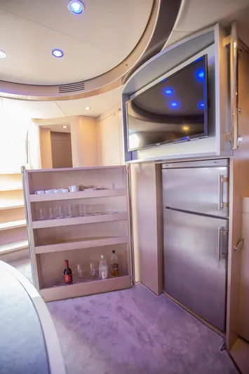  Yacht Photos Pics Luxurious interior of 2009 Riva 52 Rivale yacht with modern amenities and stylish design.