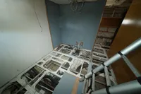 Under-construction interior of Custom HARD TOP 78 yacht, showcasing exposed framework and wiring.
