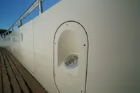 Fuel cap on Custom HARD TOP 78 yacht under construction, 2025 model.