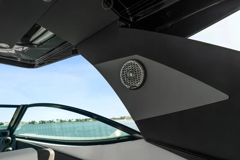  Yacht Photos Pics Interior view of 2026 Cruisers Yachts 38 GLS OB, featuring sleek speaker design.