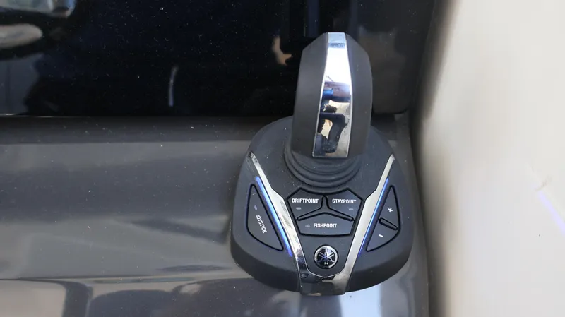  Yacht Photos Pics Joystick control panel on 2023 Pursuit OS 355 Offshore boat.