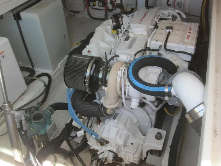  Yacht Photos Pics Engine compartment of 2014 Back Cove 34 Hard Top/Hard Back boat.