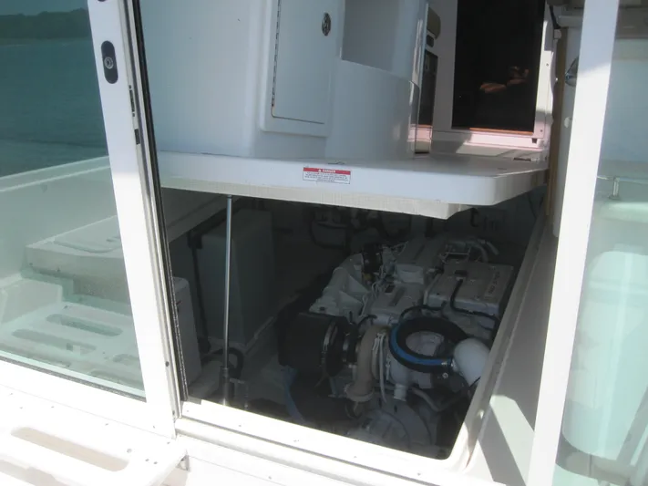  Yacht Photos Pics Engine compartment of 2014 Back Cove 34 Hard Top/Hard Back boat.