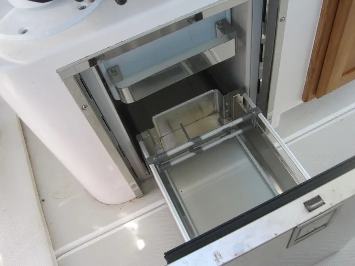  Yacht Photos Pics Open storage compartment on 2014 Back Cove 34 Hard Top/Hard Back boat.