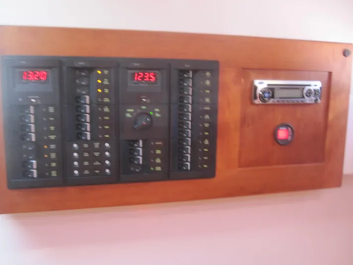  Yacht Photos Pics Control panel of 2014 Back Cove 34 Hard Top/Hard Back boat.