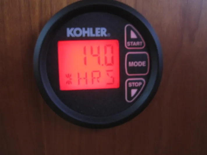  Yacht Photos Pics Kohler hour meter displaying 14.0 hours on a 2014 Back Cove 34 Hard Top/Hard Back.