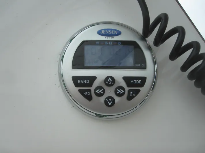  Yacht Photos Pics Jensen stereo control panel on 2014 Back Cove 34 Hard Top.