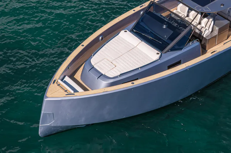 Live A Little Yacht Photos Pics 2021 Pardo Yachts 43 luxury yacht on clear blue water, showcasing sleek design.