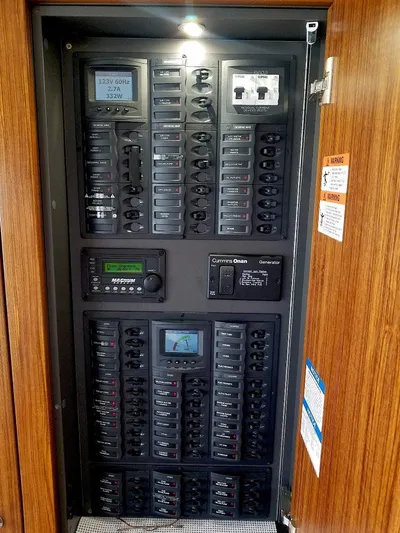  Yacht Photos Pics Electrical panel conveniently located inside salon door