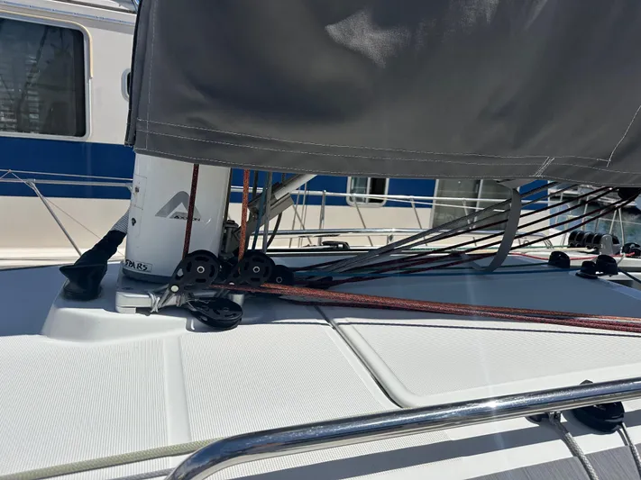Rebel Yacht Photos Pics Jeanneau Sun Fast 3300 sailboat deck, showcasing rigging and mast details, 2021 model.